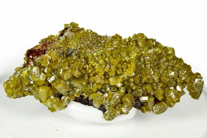 Lustrous Apple-Green Pyromorphite Crystal Cluster - China #330091